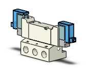 SMC VQZ2250-1LO1-01 valve, base mount (ac), VQZ2000 VALVE, SOL 4/5-PORT***