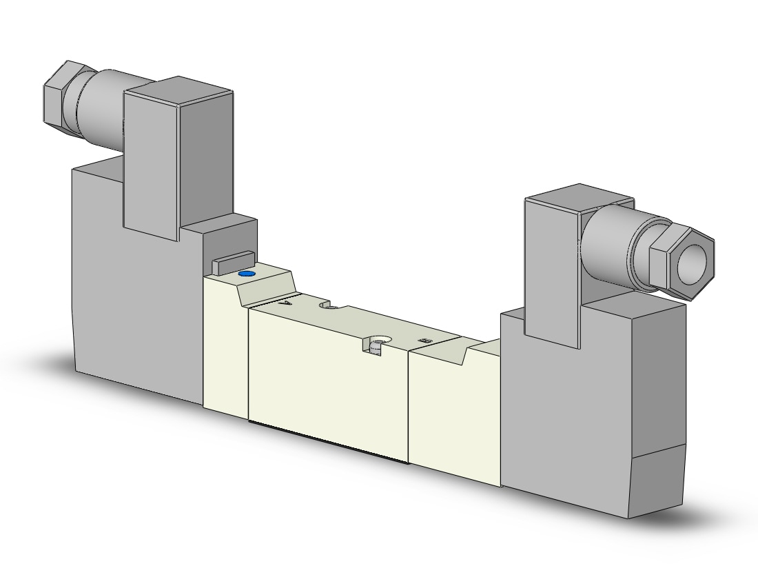 SMC VQZ2351-1Y1 valve, base mount, din (ac), VQZ2000 VALVE, SOL 4/5-PORT