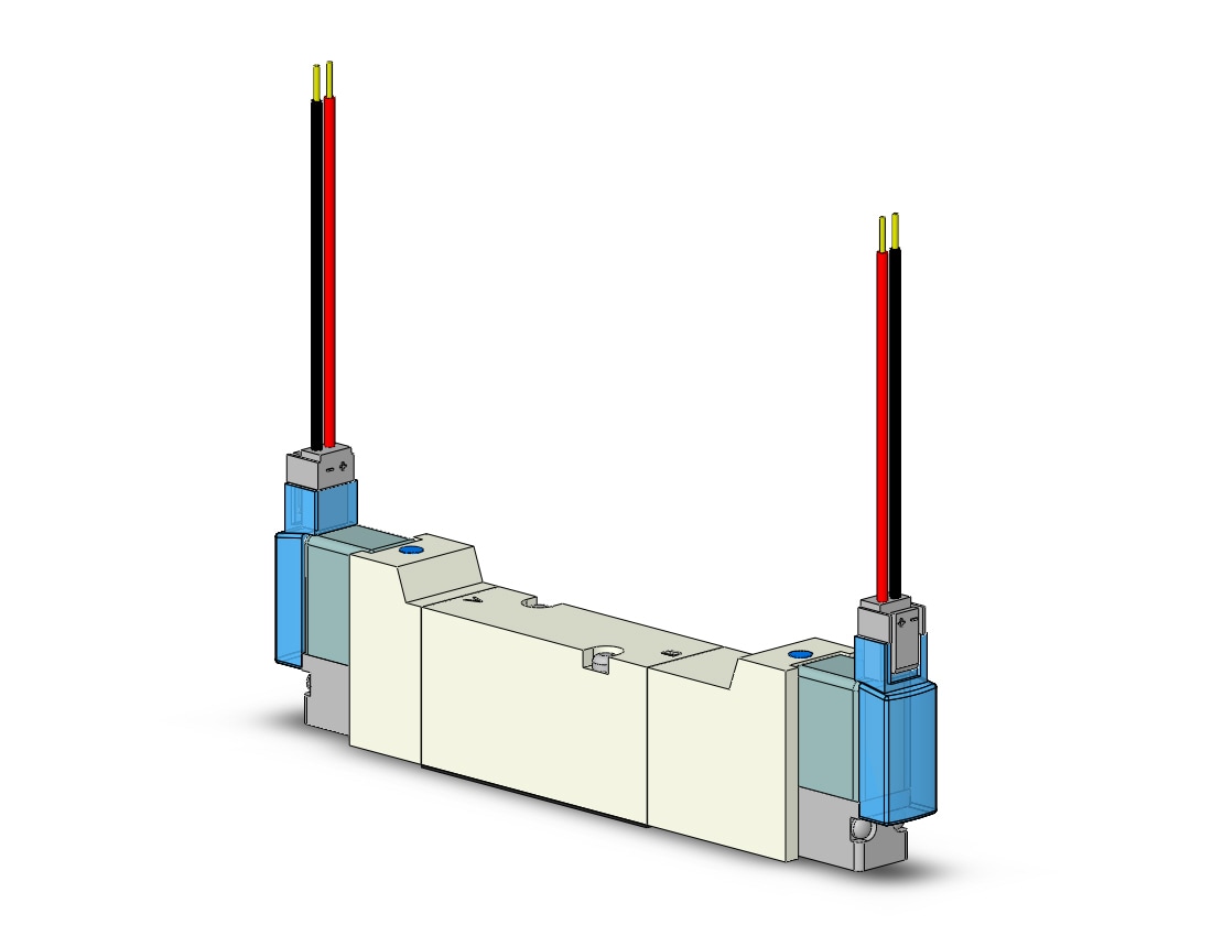 SMC VQZ2450-5M1 valve, base mount (dc), VQZ2000 VALVE, SOL 4/5-PORT