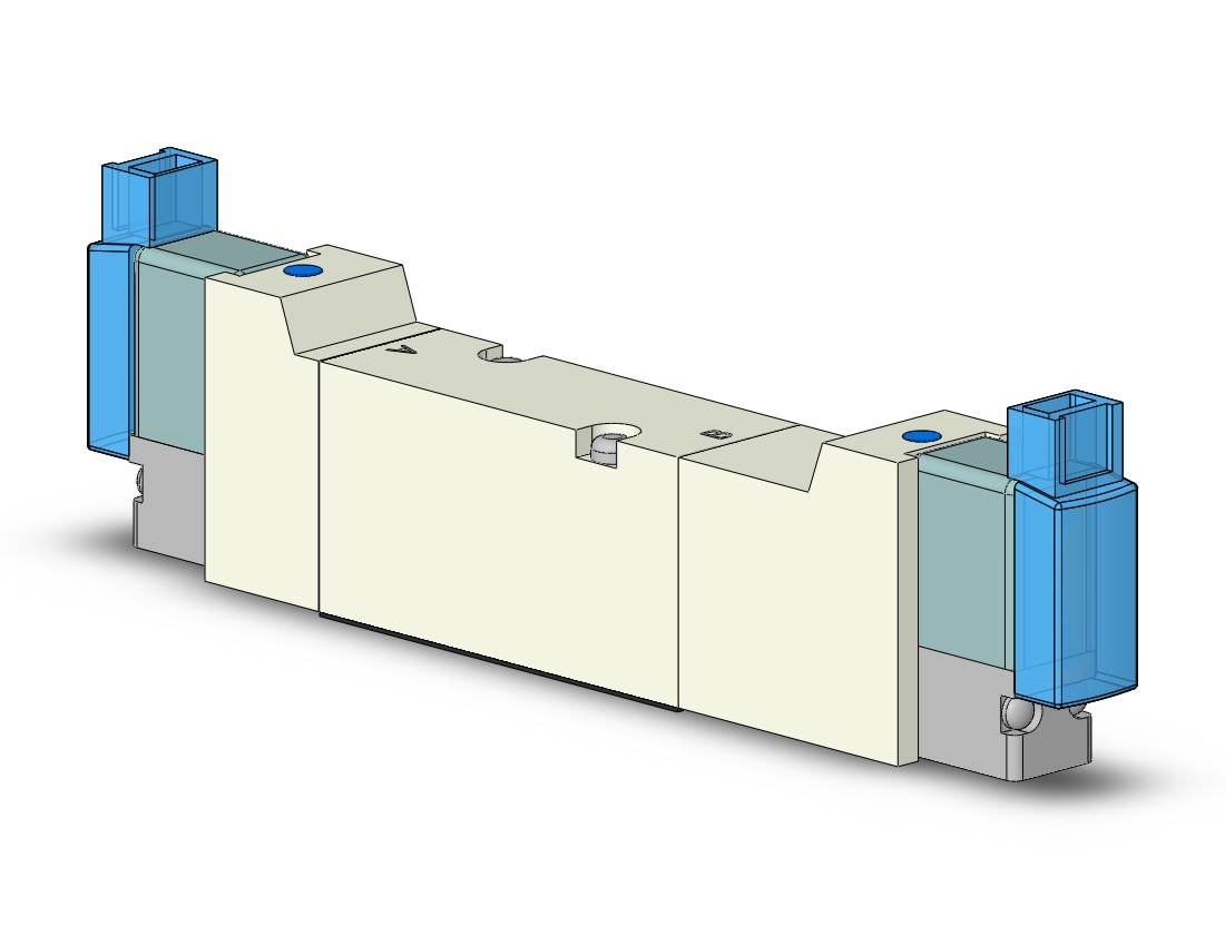 SMC VQZ2450-5MO1 valve, base mount (dc), VQZ2000 VALVE, SOL 4/5-PORT