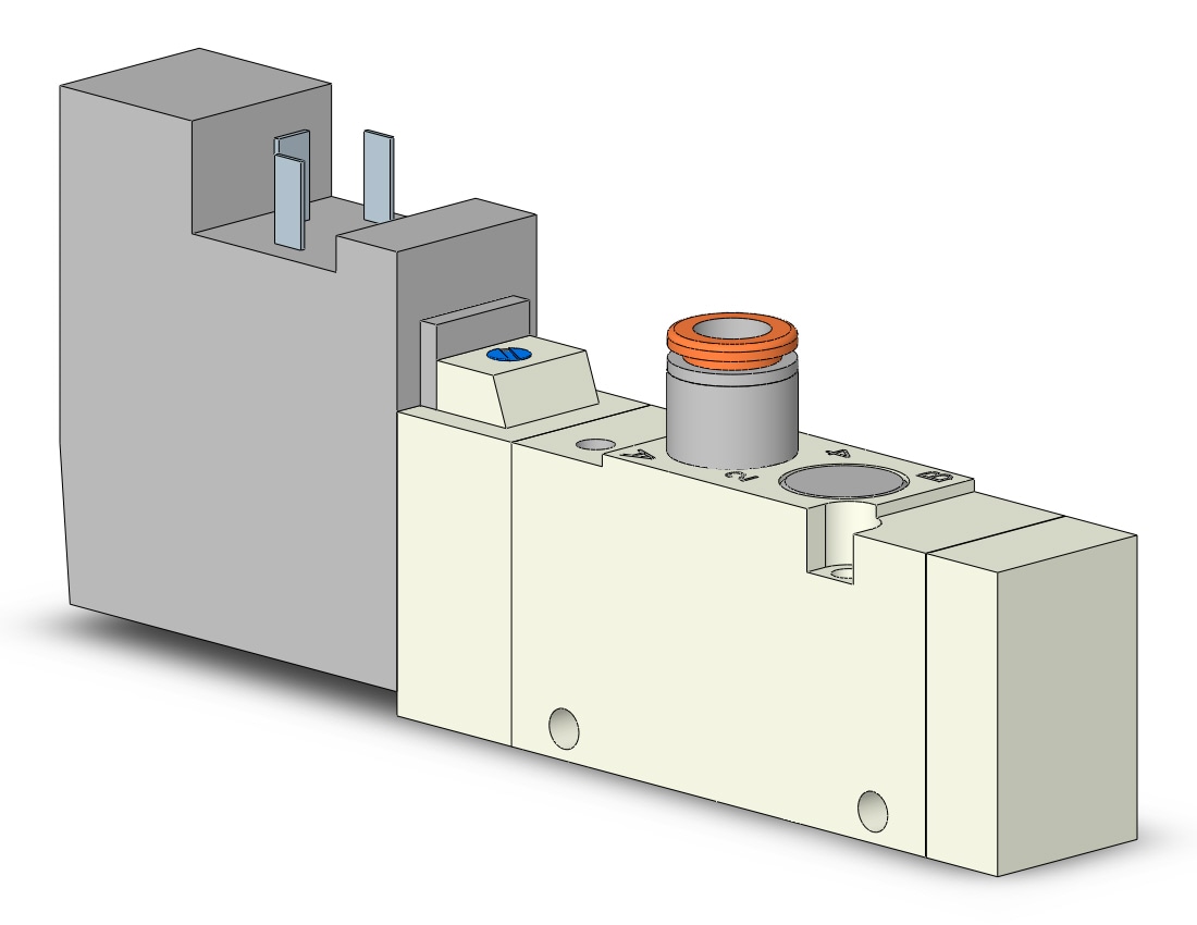 SMC VQZ2820R-5YOB1-C6 valve, body ported, din (dc), VQZ2000 VALVE, SOL 4/5-PORT