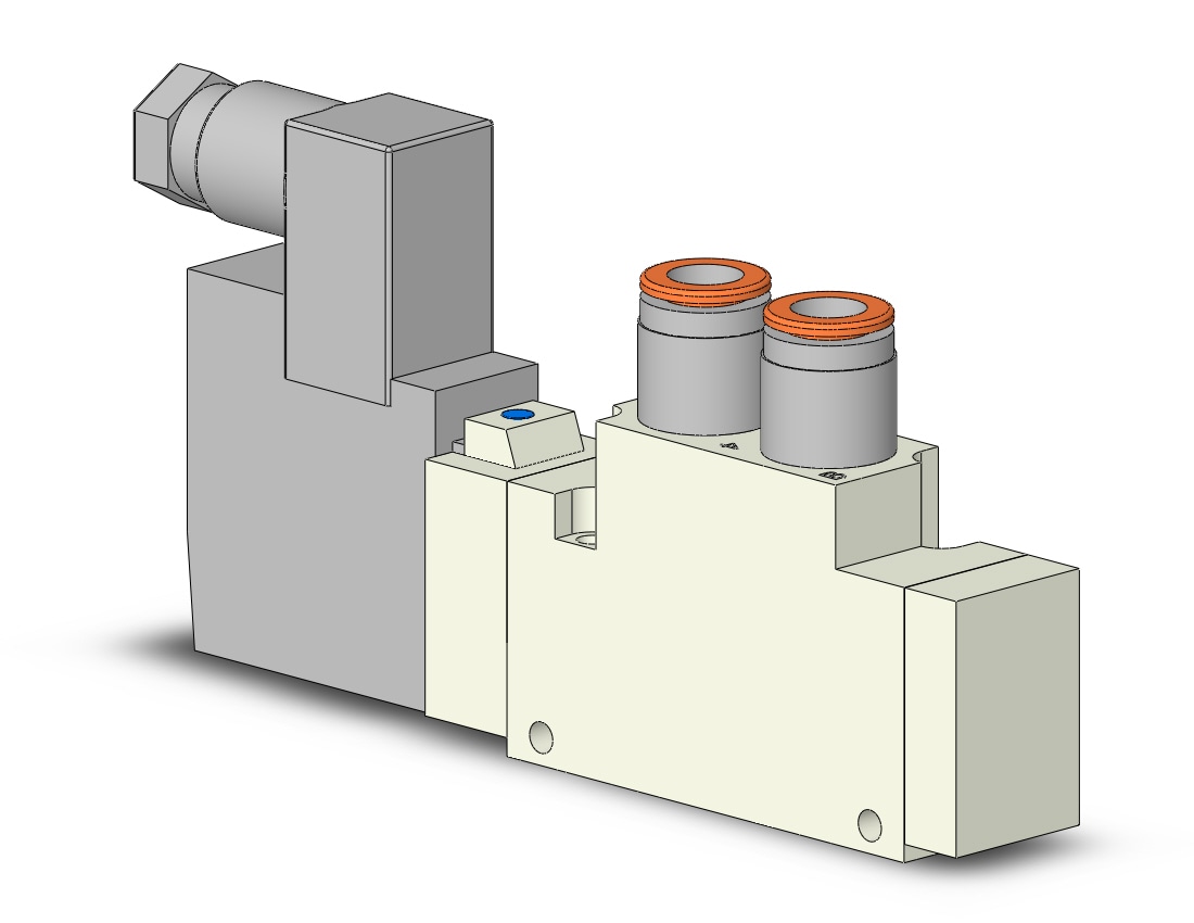 SMC VQZ3120R-5Y1-C8 valve, body ported, din (dc), VQZ3000 VALVE, SOL 4/5-PORT***