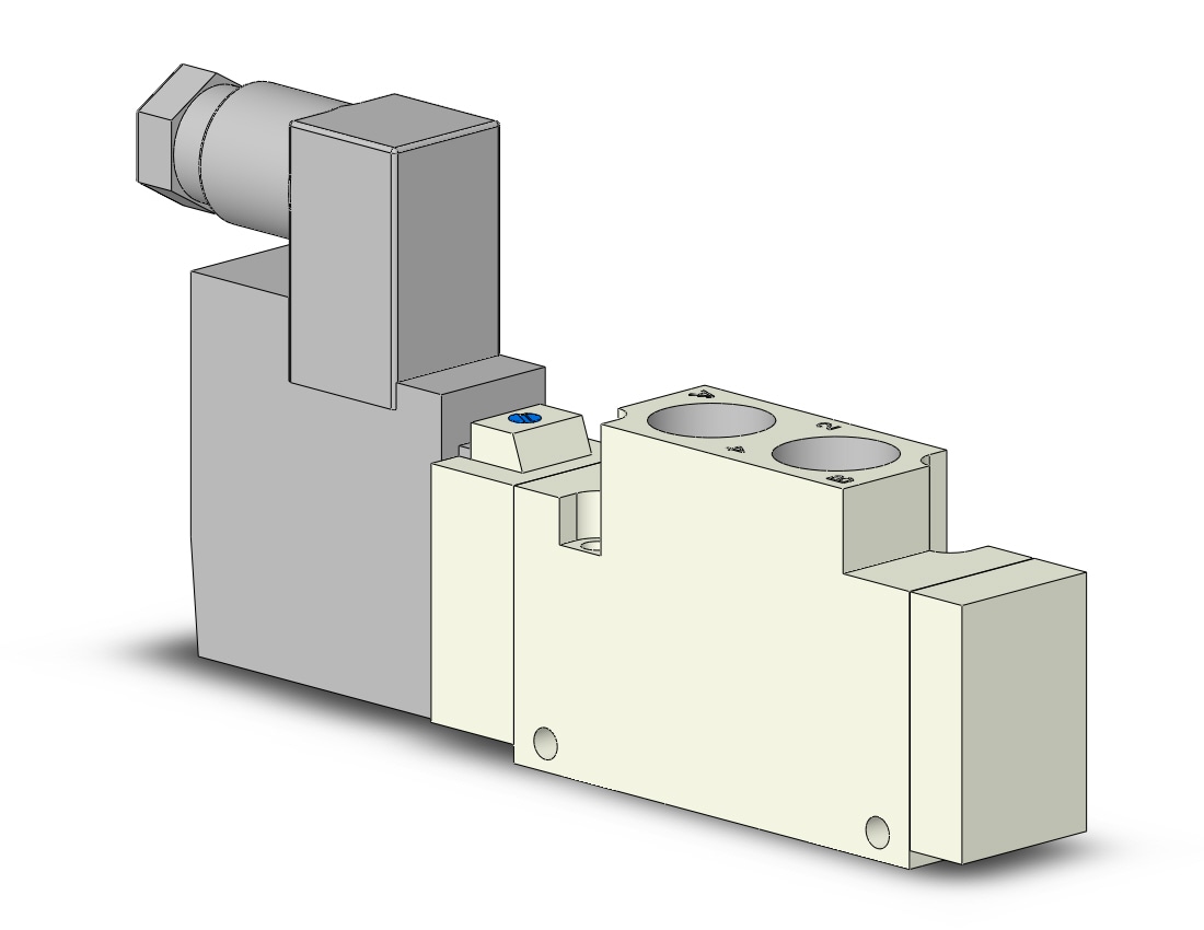 SMC VQZ3121-1YZB1-02 valve, body ported,din (ac), VQZ3000 VALVE, SOL 4/5-PORT