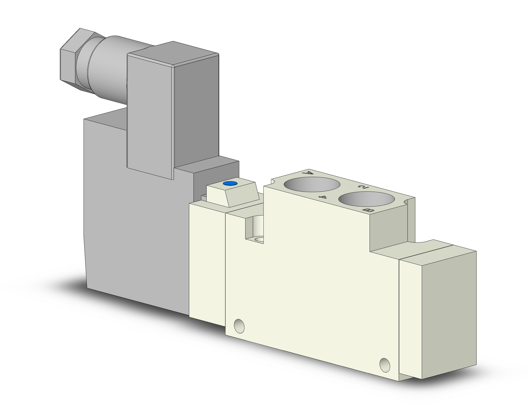 SMC VQZ3121B-5YZ1-02T valve, body ported, din (dc), VQZ3000 VALVE, SOL 4/5-PORT