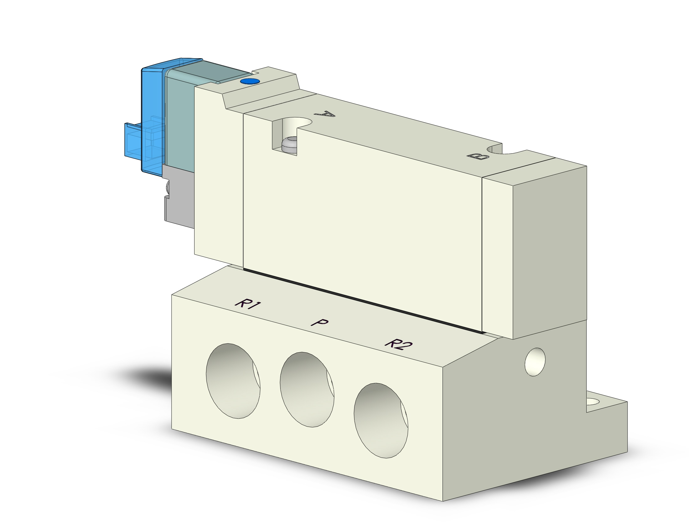 SMC VQZ3150KR-5LO1-02T-Q valve, base mount (dc), VQZ3000 VALVE, SOL 4/5-PORT***