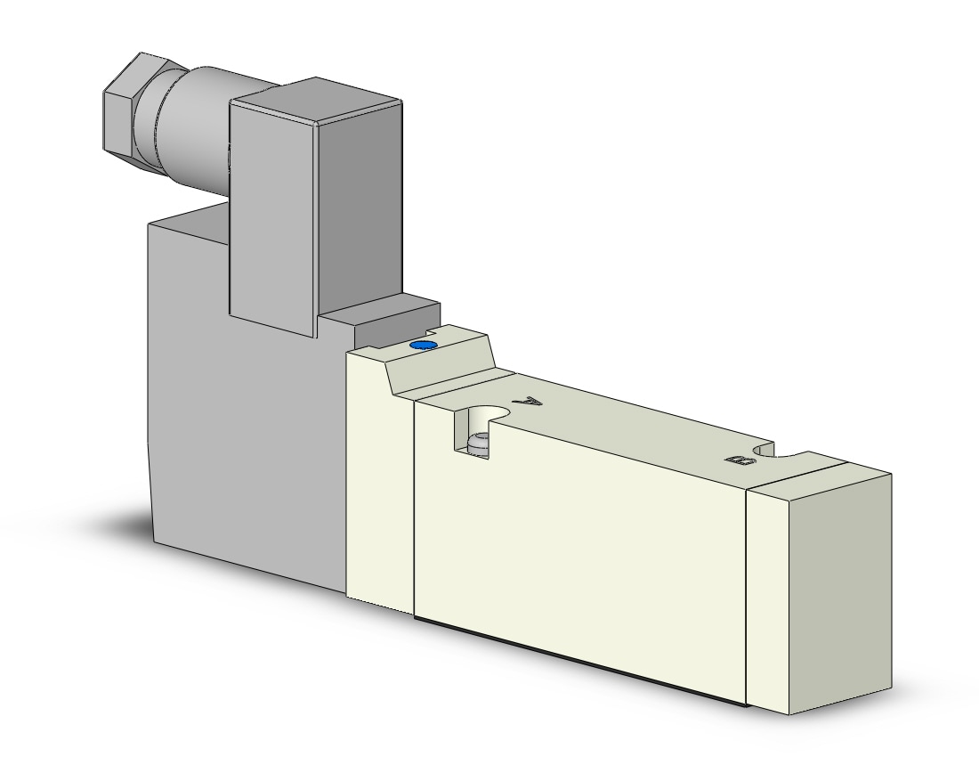 SMC VQZ3150R-5YZ1-Q valve, base mount, din (dc), VQZ3000 VALVE, SOL 4/5-PORT