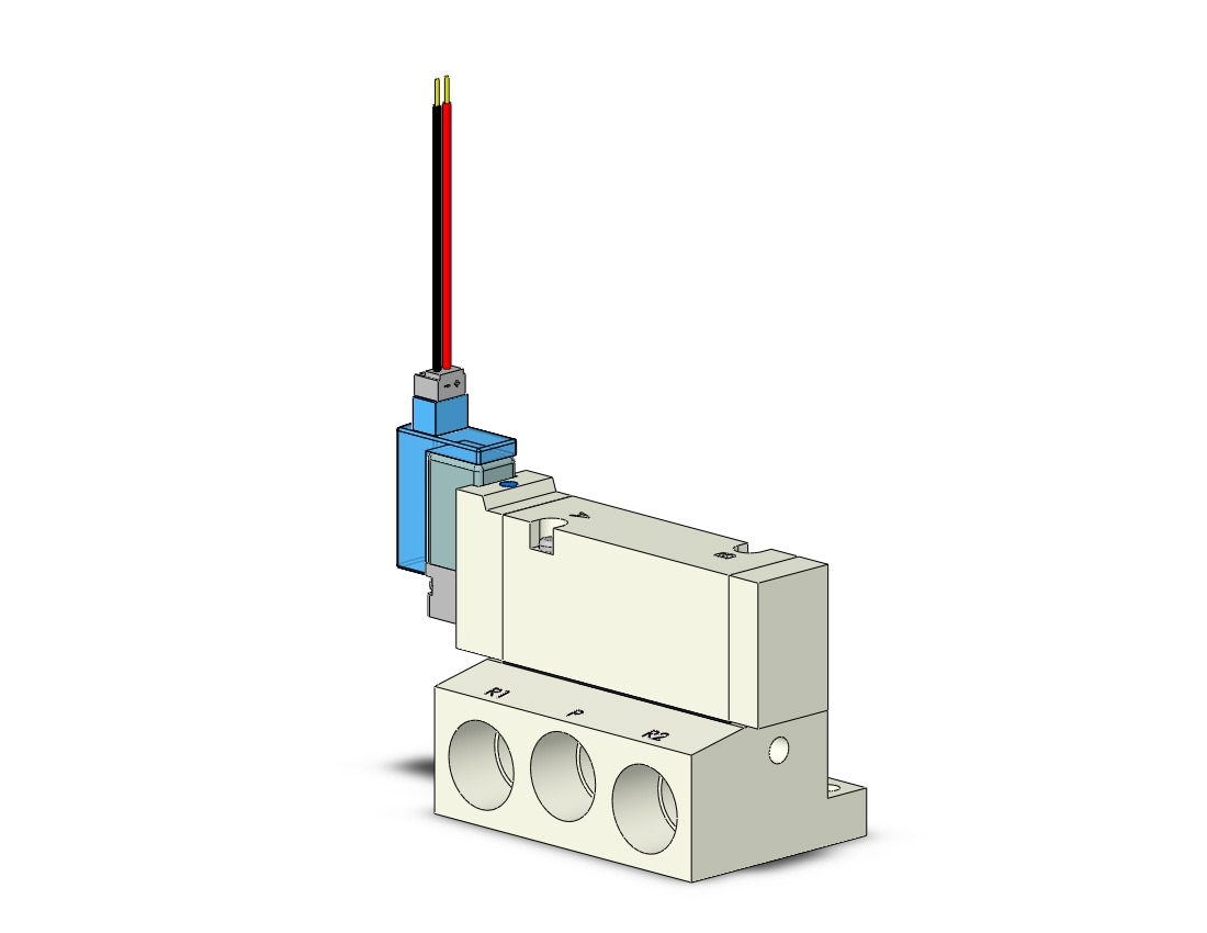 SMC VQZ3151-3M1-03 valve, base mount (ac), VQZ3000 VALVE, SOL 4/5-PORT