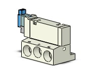 SMC VQZ3151-5MO1-03-Q valve, base mount (dc), VQZ3000 VALVE, SOL 4/5-PORT***