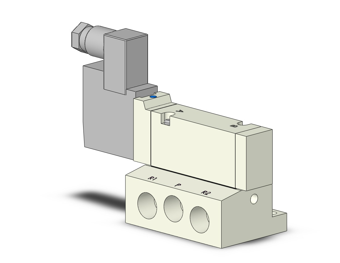 SMC VQZ3151-5YZ1-02T-Q valve, base mount, din (dc), VQZ3000 VALVE, SOL 4/5-PORT***