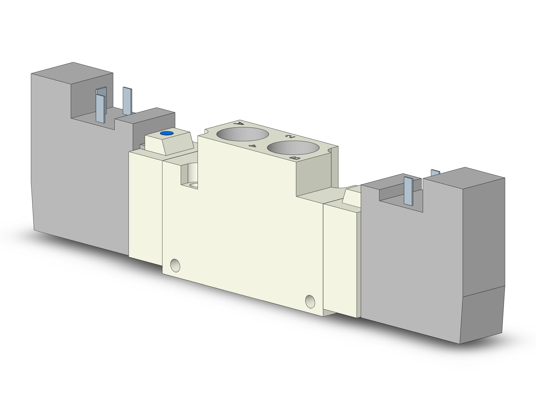 SMC VQZ3221-5YOW1-02F-Q vqz3000 body port (1/4 pt), VQZ3000 VALVE, SOL 4/5-PORT