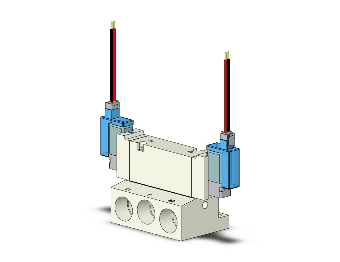 SMC VQZ3251-3M1-03 valve, base mount (ac), VQZ3000 VALVE, SOL 4/5-PORT