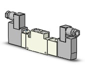 SMC VQZ3321-5YZ1-02 valve, body ported, din (dc), VQZ3000 VALVE, SOL 4/5-PORT