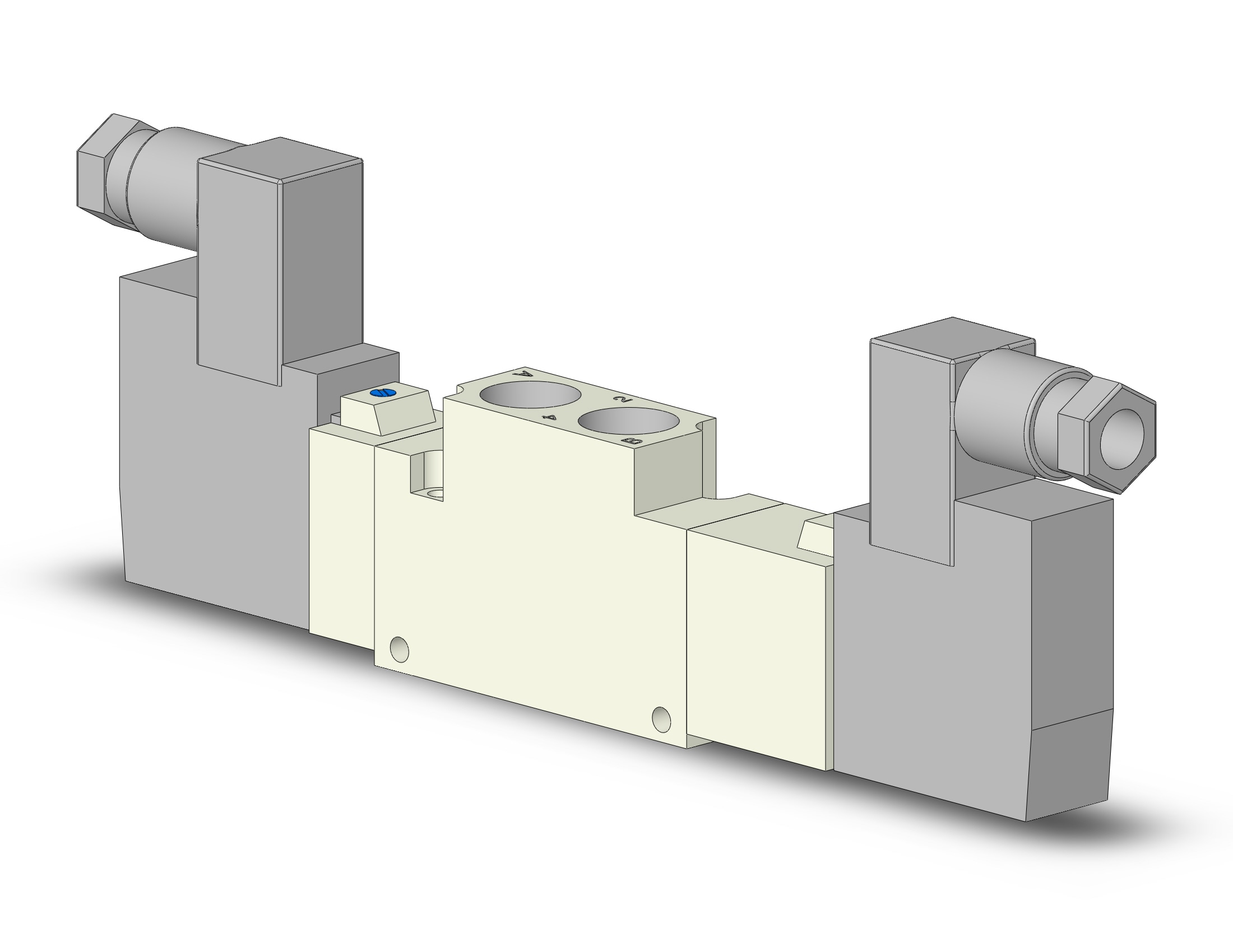 SMC VQZ3321-5YZB1-02 valve, body ported, din (dc), VQZ3000 VALVE, SOL 4/5-PORT