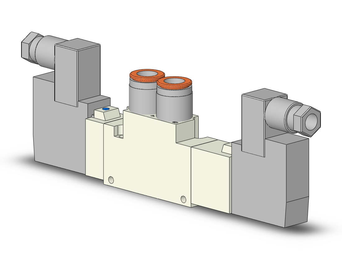 SMC VQZ3321R-5YZ1-C10 valve, body ported, din (dc), VQZ3000 VALVE, SOL 4/5-PORT