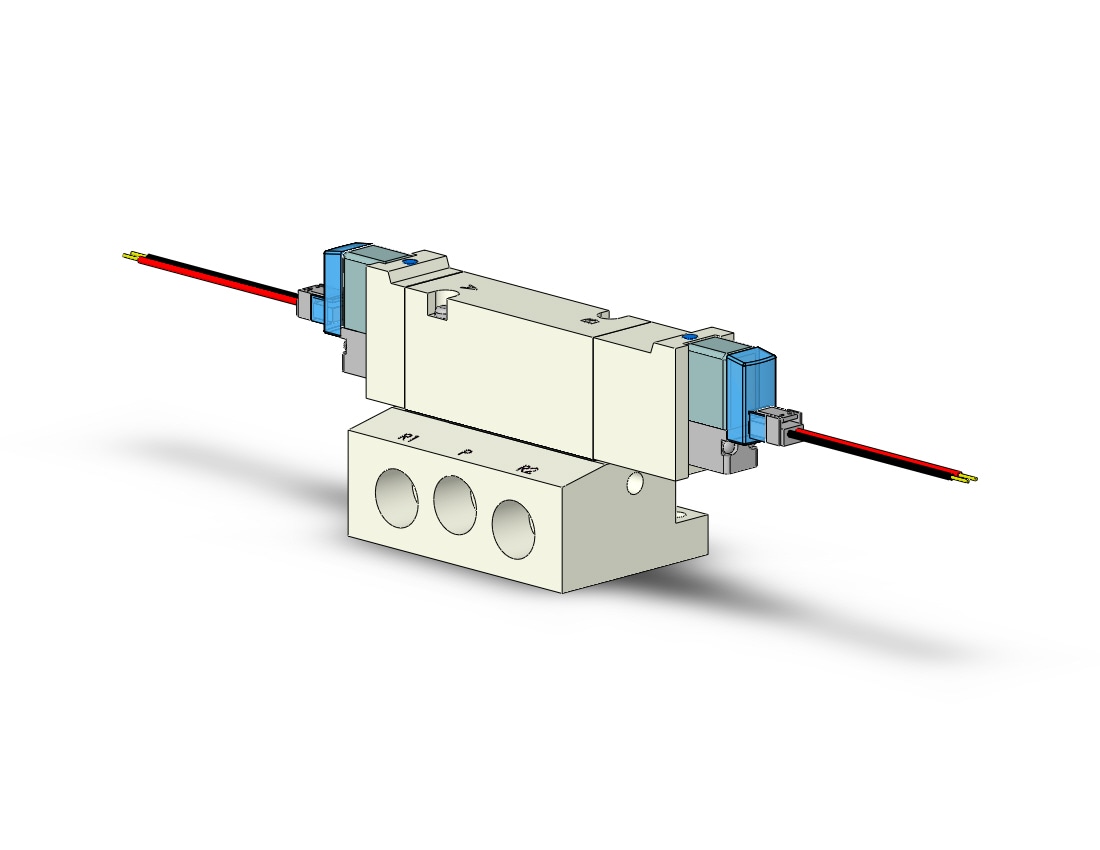 SMC VQZ3350KR-5L1-02-Q vqz3000 base mnt 1/4, VQZ3000 VALVE, SOL 4/5-PORT