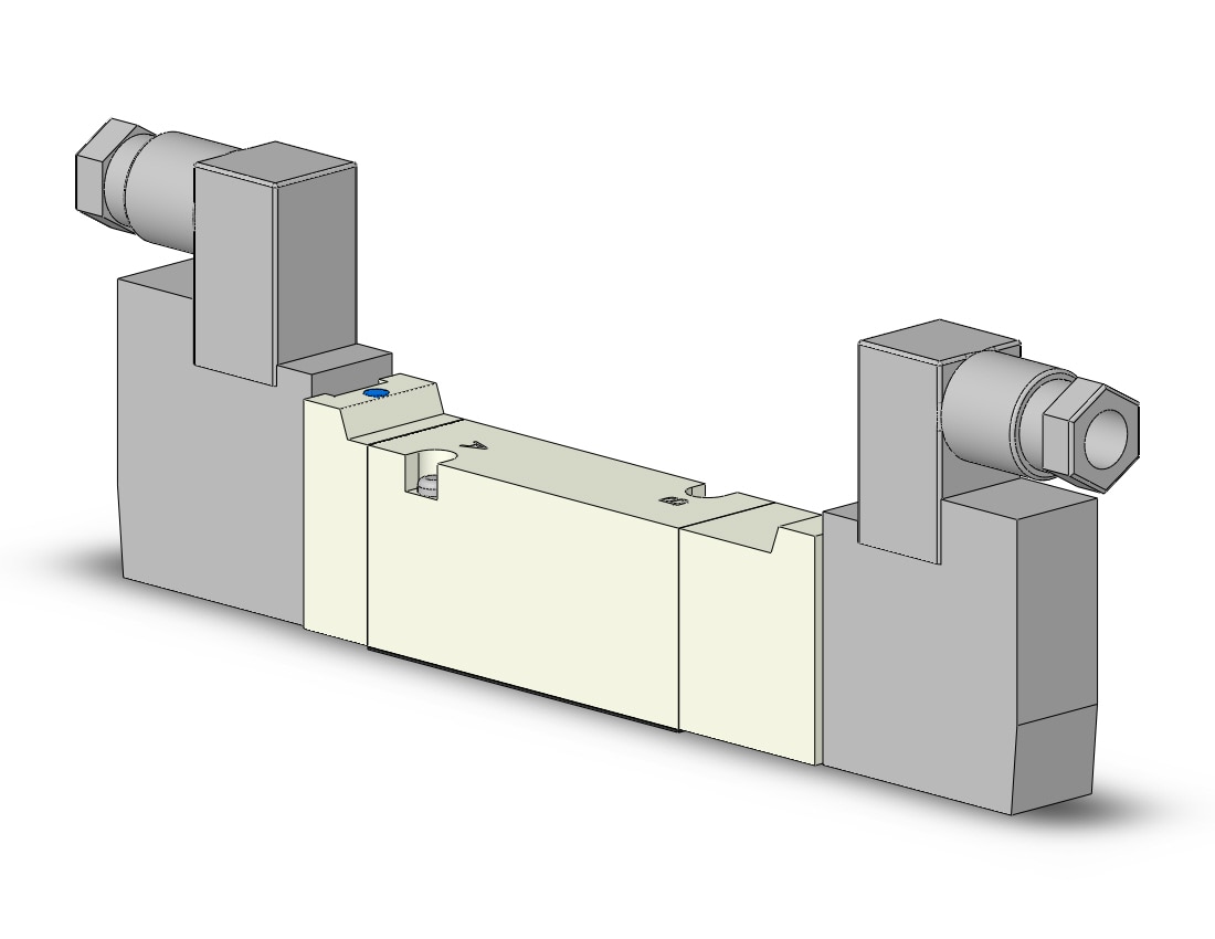 SMC VQZ3351-1YZ1 valve, base mount, din (ac), VQZ3000 VALVE, SOL 4/5-PORT