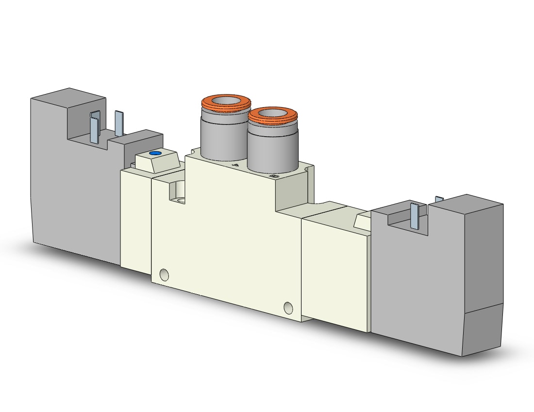 SMC VQZ3420B-5YO1-C8F-Q valve, body ported, VQZ3000 VALVE, SOL 4/5-PORT