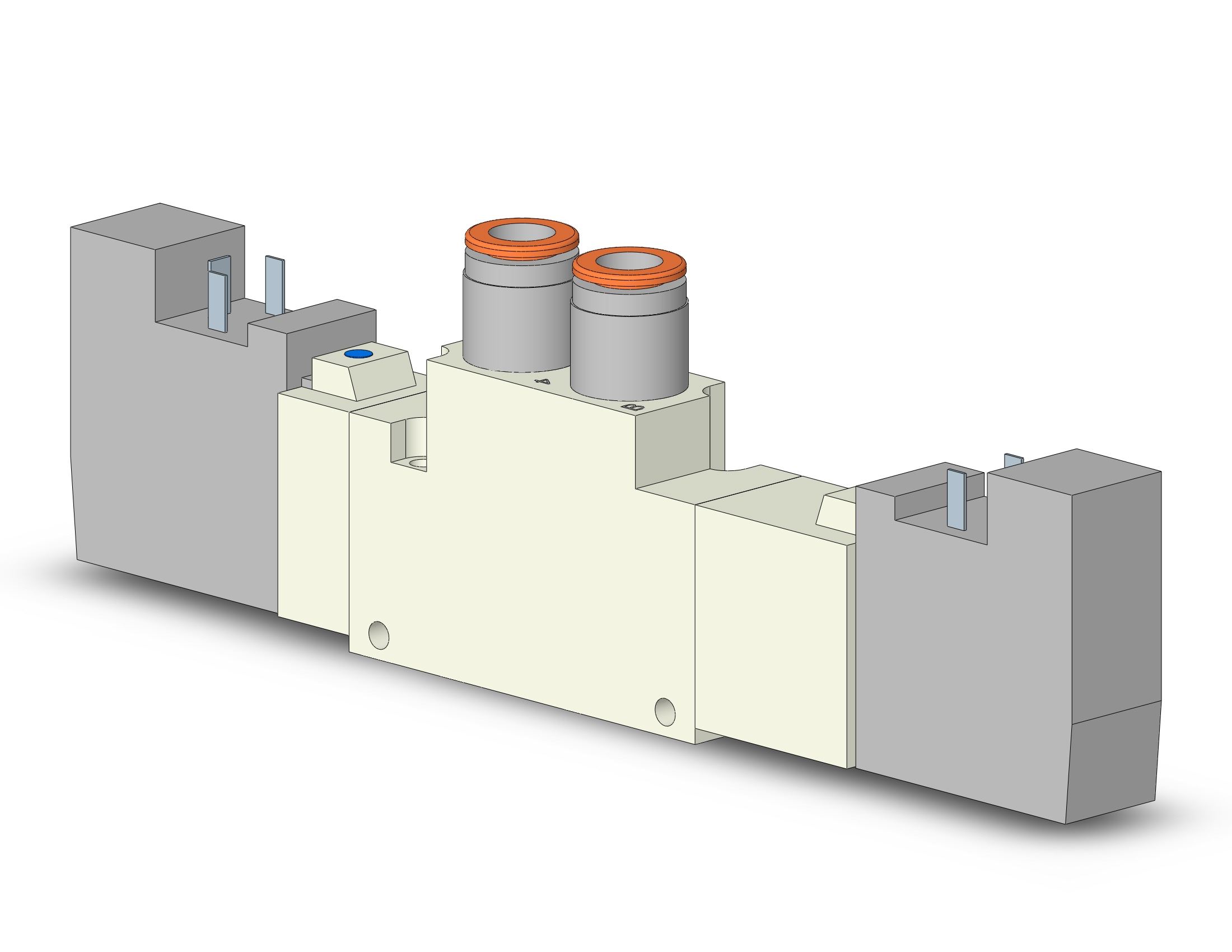 SMC VQZ3421-5YO1-C8 vqz3000 built in fitting >1/4, VQZ3000 VALVE, SOL 4/5-PORT