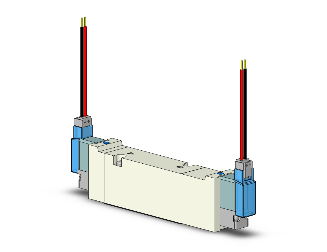 SMC VQZ3451-5M1 valve, base mount (dc), VQZ3000 VALVE, SOL 4/5-PORT