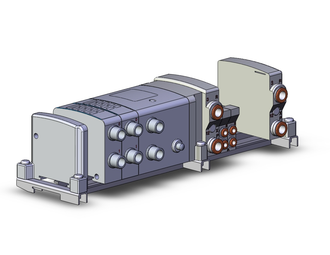 SMC VV5QC11-06N3SDQN32-D-X160US mfld, device net,ex250 si unit, VV5QC11 MANIFOLD VQC 5-PORT