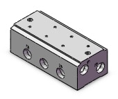 SMC VV3PA3-41-031-02T manifold base, 3 PORT SOLENOID VALVE