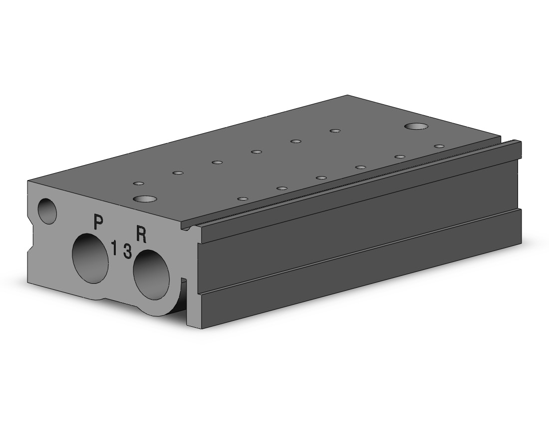 SMC VV3QZ12-06C-00N manifold, VV3QZ* MANIFOLD VQZ 3-PORT