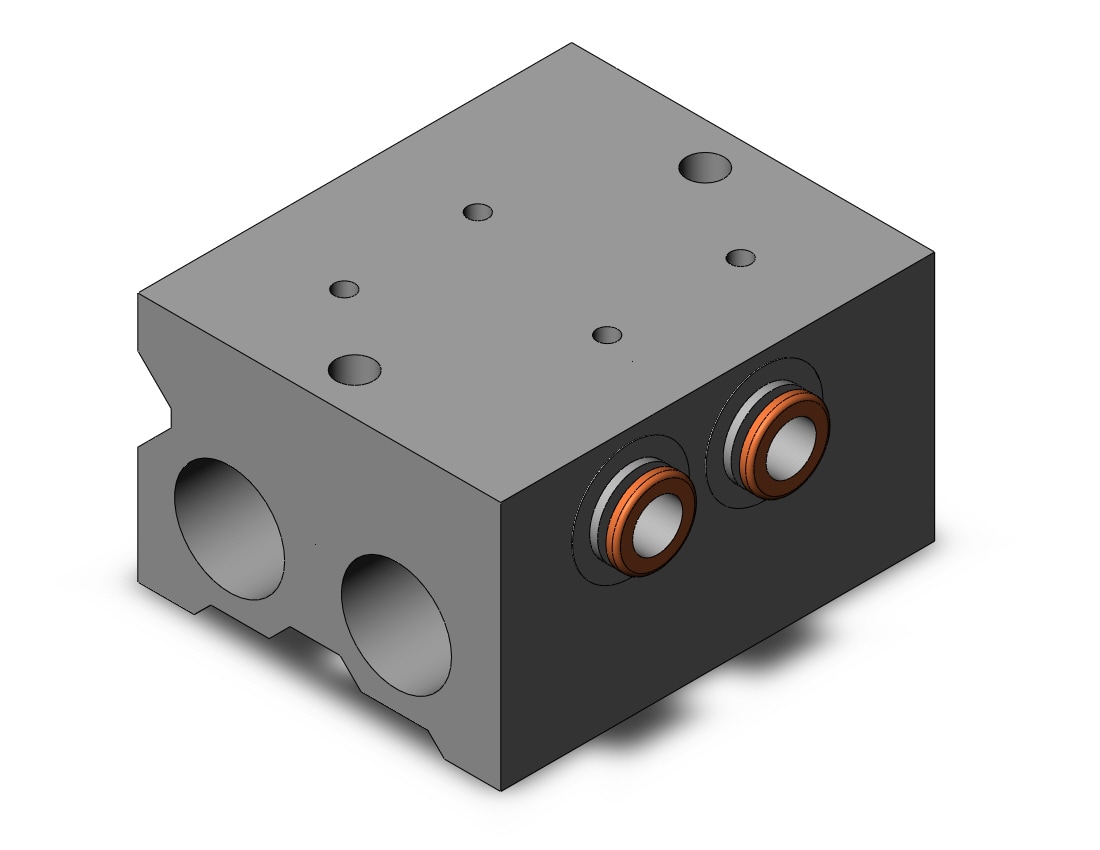 SMC VV3QZ25-02C6C-D0-Q manifold, VV3QZ* MANIFOLD VQZ 3-PORT***