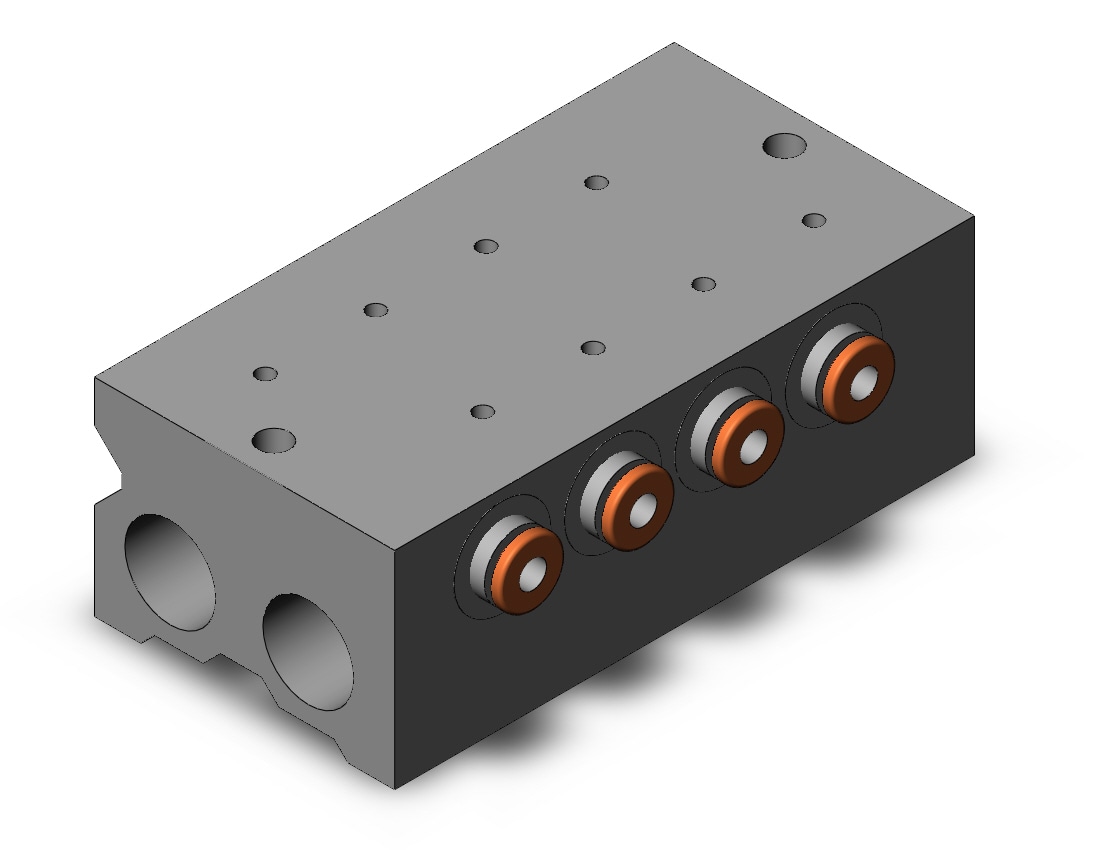 SMC VV3QZ25-04C4C-Q manifold, VV3QZ* MANIFOLD VQZ 3-PORT***