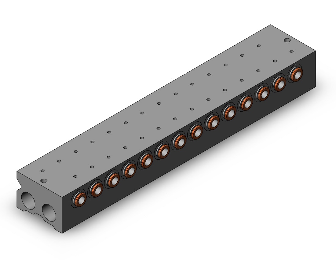 SMC VV3QZ25-14N7TC mfld, base mount, vqz200, VV3QZ* MANIFOLD VQZ 3-PORT