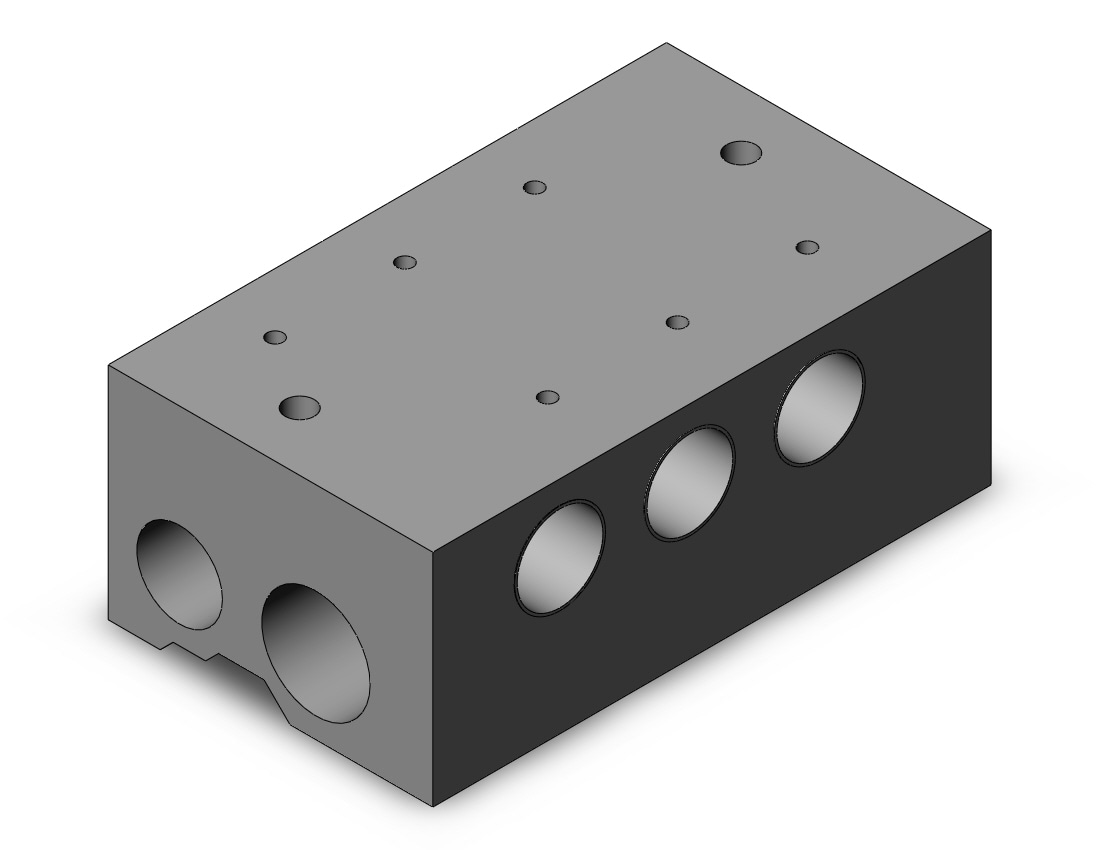 SMC VV3QZ35-0302TC-Q mfld, base mount, vqz300, VV3QZ* MANIFOLD VQZ 3-PORT***