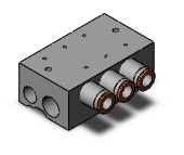 SMC VV3QZ35-03C10C-Q manifold, VV3QZ* MANIFOLD VQZ 3-PORT