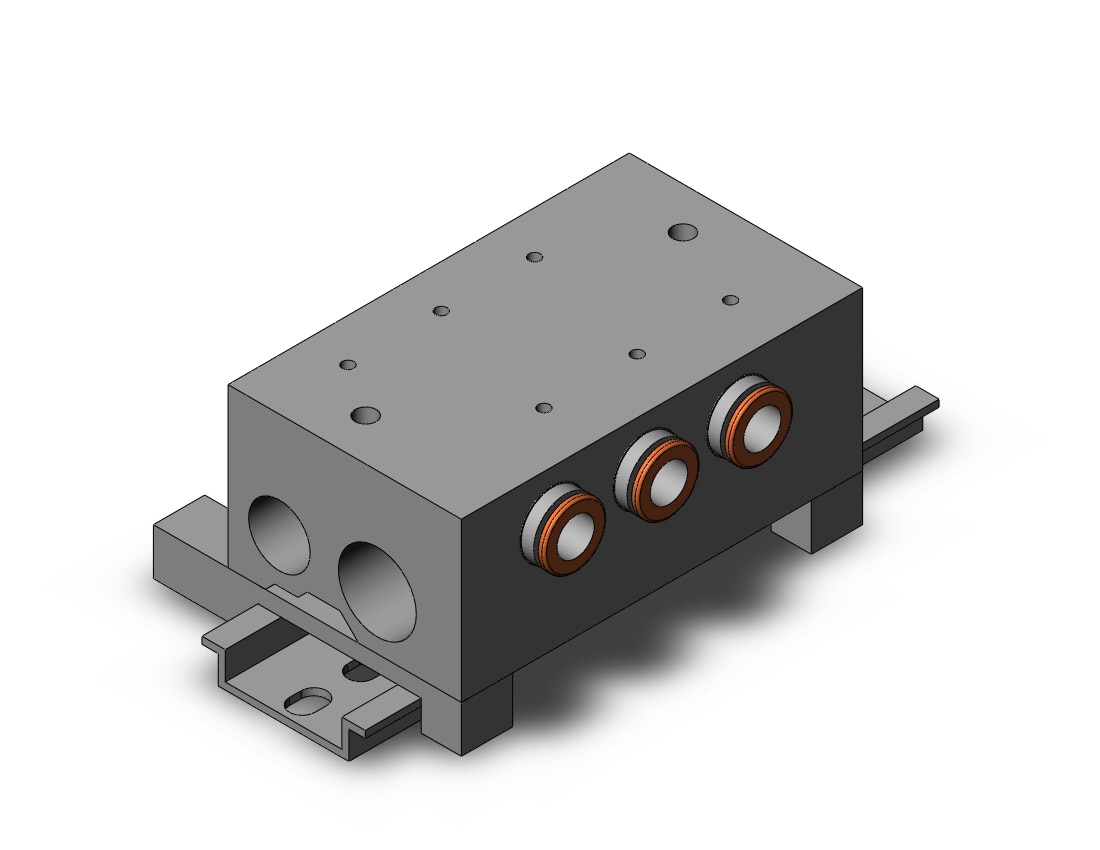 SMC VV3QZ35-03C8C-D-Q vqz300 base mounted manifold, 3 PORT SOLENOID VALVE