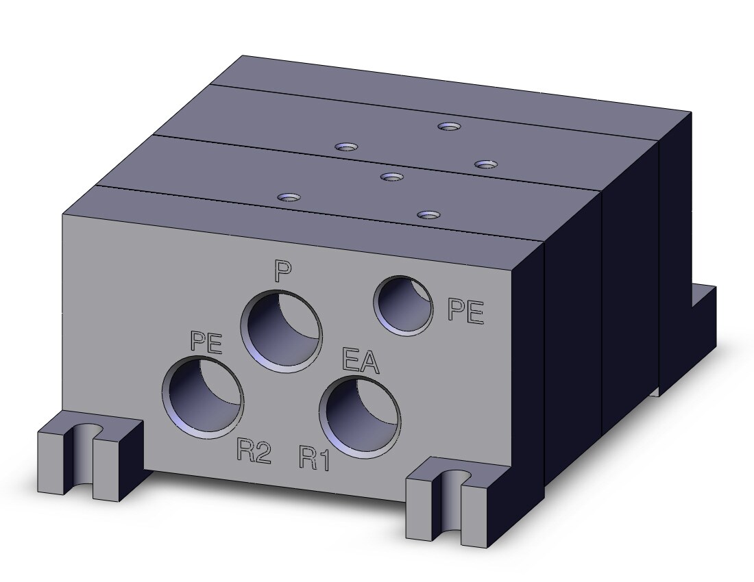 SMC VV5FR2-10-021-02N mfld, vfr2*10 series, VV*FR* MANIFOLD VFR SERIES***