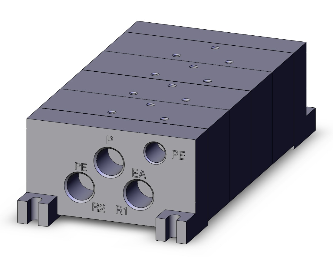 SMC VV5FR2-10-041-02N vv*fr* base mt 1/8, VV*FR* MANIFOLD VFR SERIES