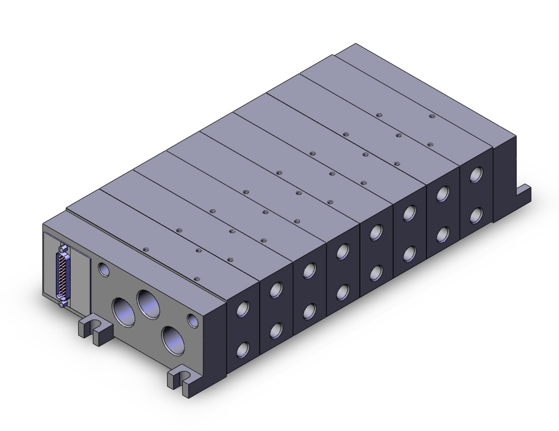 SMC VV5FS3-01FD-082-02 mfld, w/connector vfs3000, VV*FS* MANIFOLD VFS SERIES