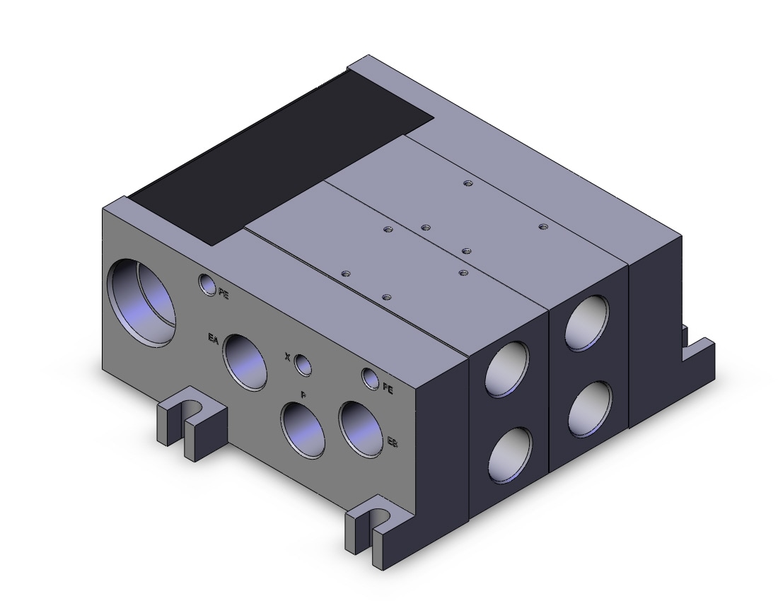 SMC VV5FS5-01CD-021-06N mfld, w/connector, vfs5000, 4/5 PORT SOLENOID VALVE