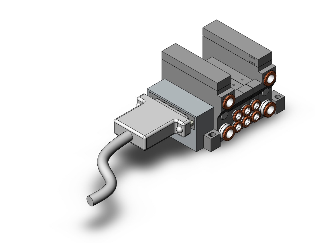 SMC VV5Q11-03N7FS3 mfld, plug-in, vq1000, VV5Q* MANIFOLD VQ 4/5 PORT