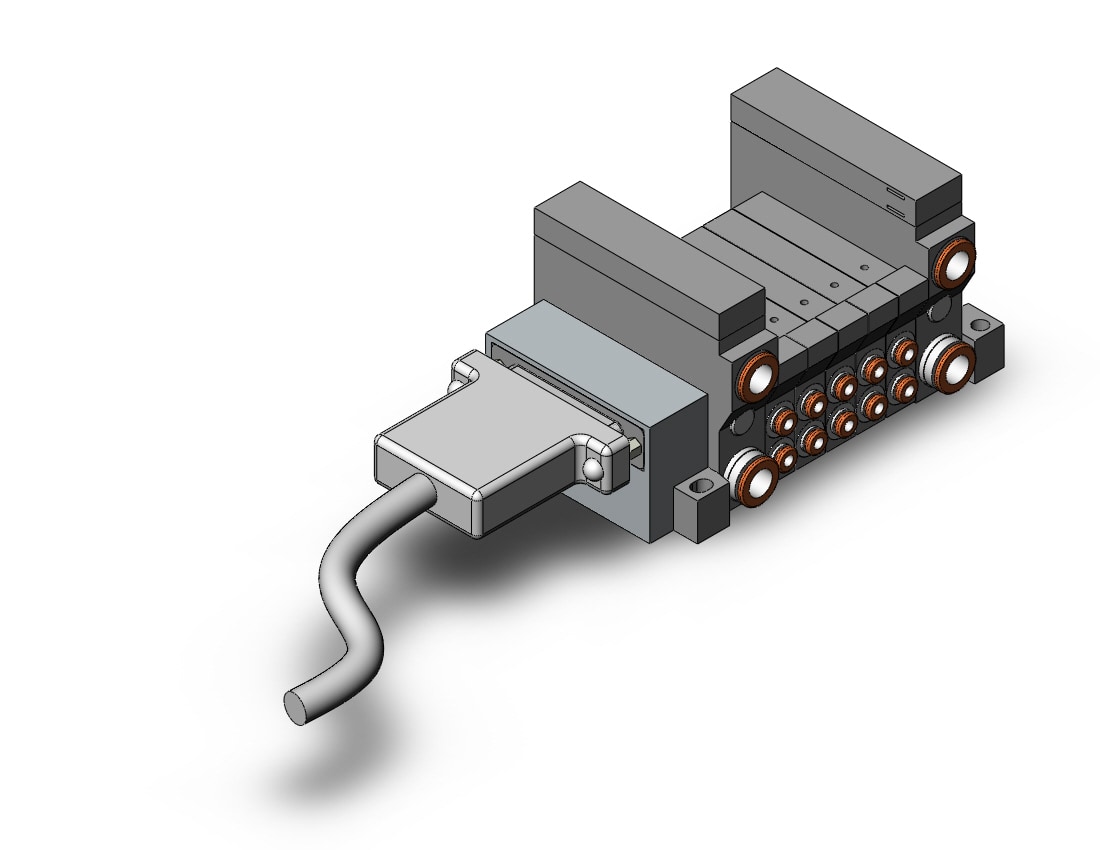 SMC VV5Q11-05N1FS1 mfld, plug-in, vq1000, VV5Q* MANIFOLD VQ 4/5 PORT