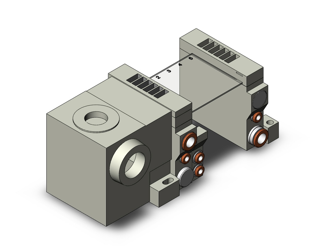 SMC VV5Q11-05N3T0-NRS mfld, plug-in, vq1000, VV5Q* MANIFOLD VQ 4/5 PORT