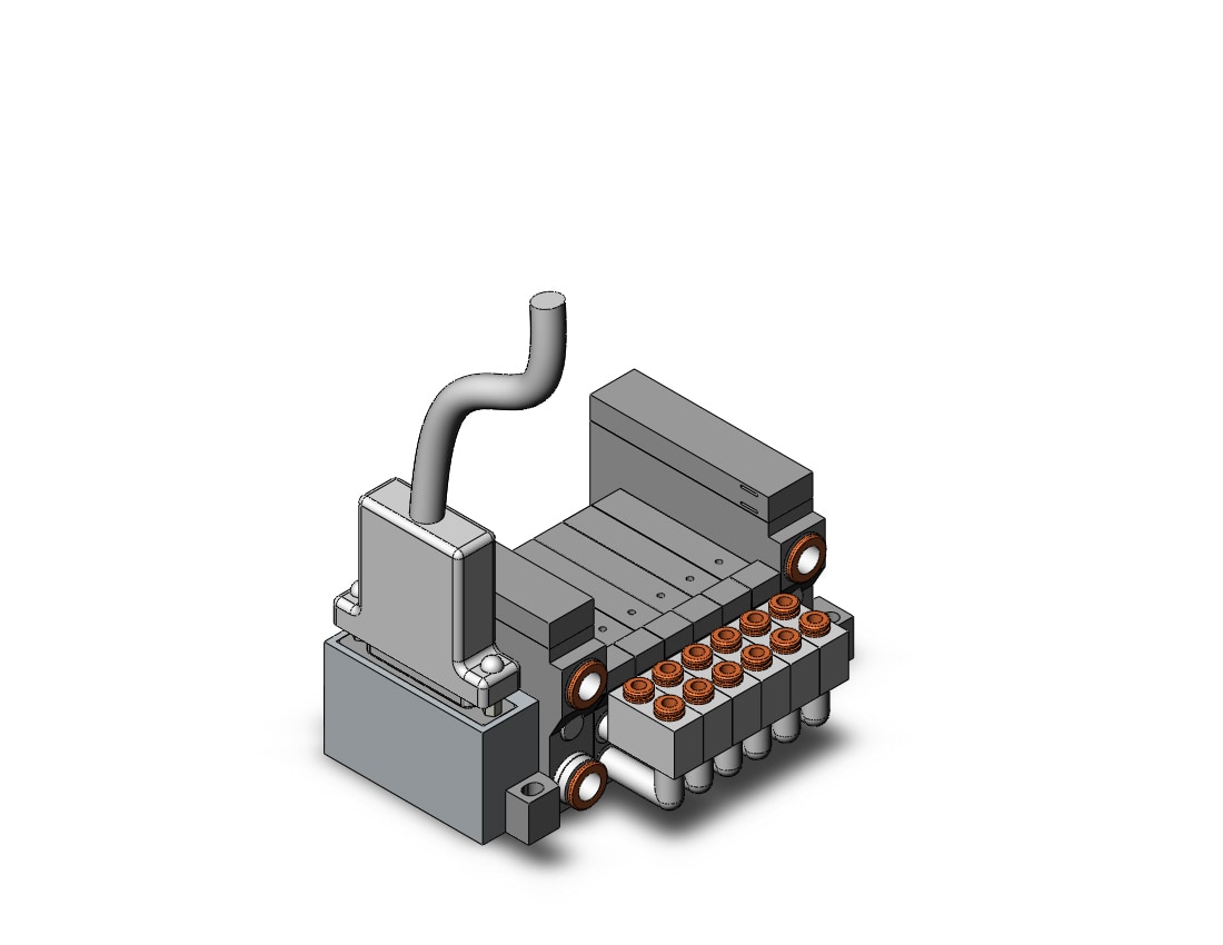 SMC VV5Q11-06L4FU1 mfld, plug-in, vq1000, VV5Q* MANIFOLD VQ 4/5 PORT