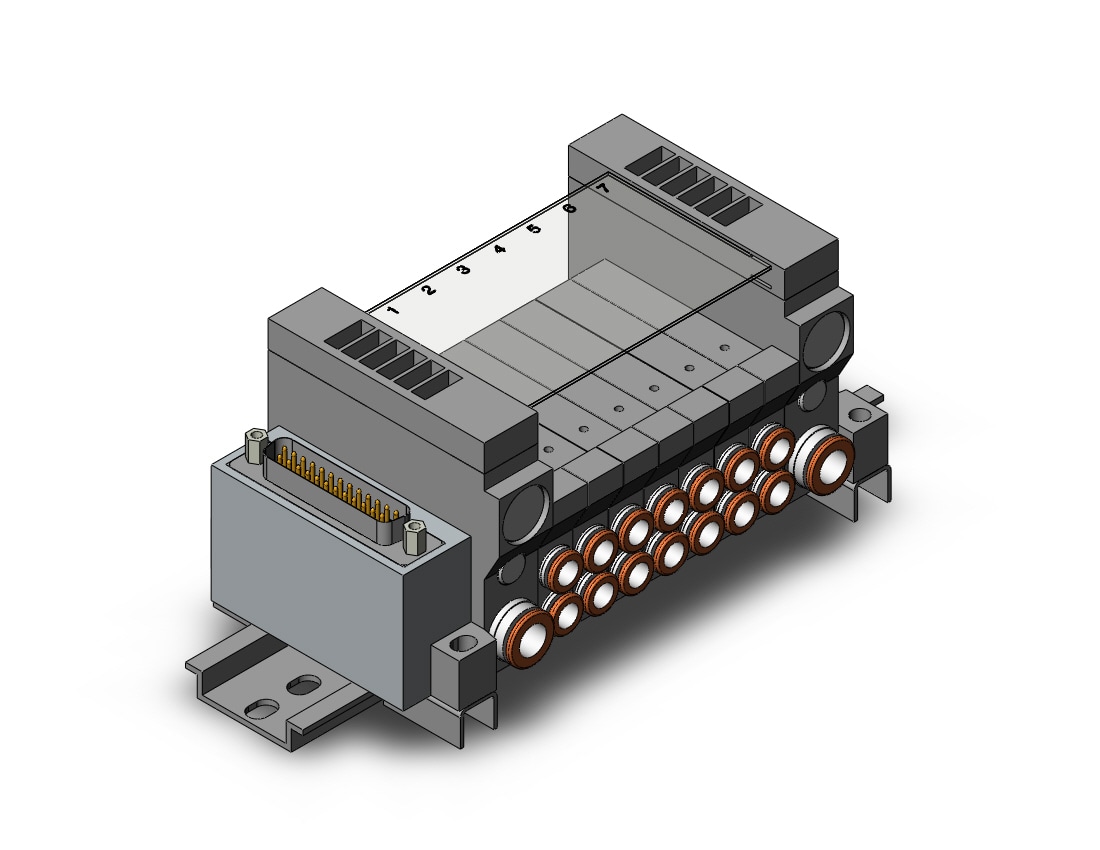 SMC VV5Q11-07C6FU0-DNS mfld, plug-in, vq1000, VV5Q* MANIFOLD VQ 4/5 PORT