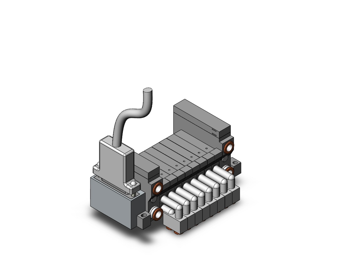 SMC VV5Q11-08B6FU1 mfld, plug-in, vq1000, VV5Q* MANIFOLD VQ 4/5 PORT