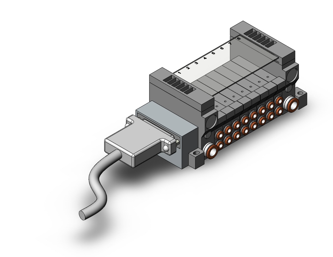 SMC VV5Q11-08C4FS1-NS mfld, plug-in, vq1000, VV5Q* MANIFOLD VQ 4/5 PORT