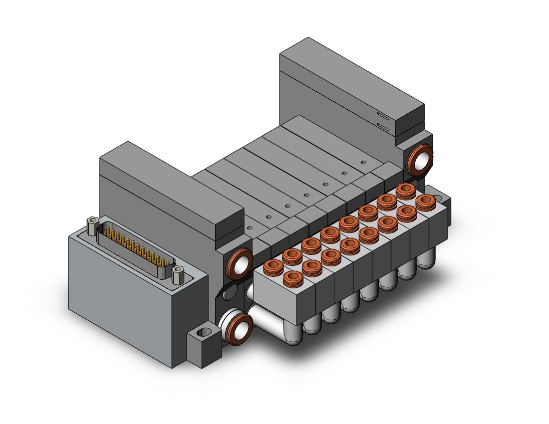 SMC VV5Q11-08L4FU0 mfld, plug-in, vq1000, VV5Q* MANIFOLD VQ 4/5 PORT