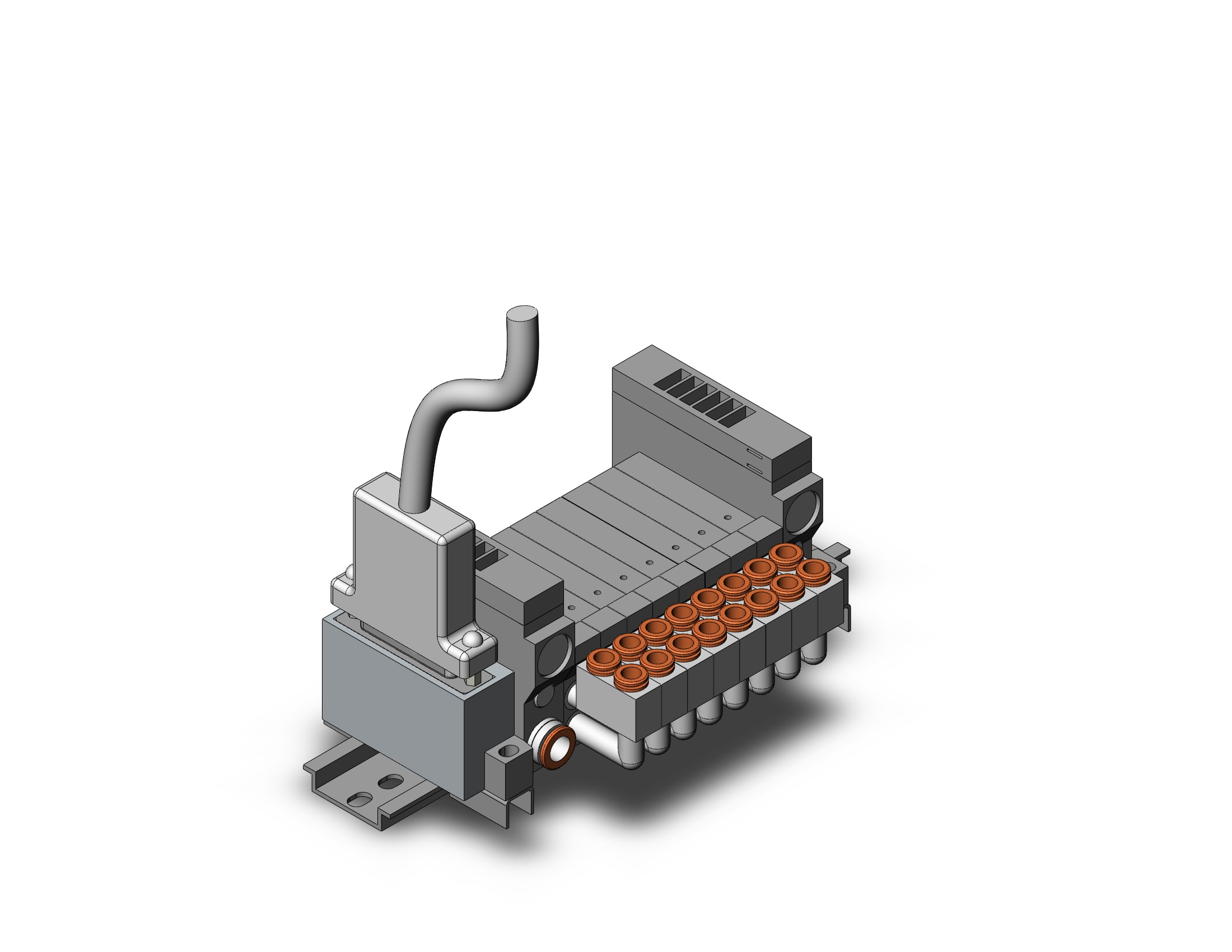 SMC VV5Q11-08L6FU1-DS mfld, plug-in, vq1000, VV5Q* MANIFOLD VQ 4/5 PORT