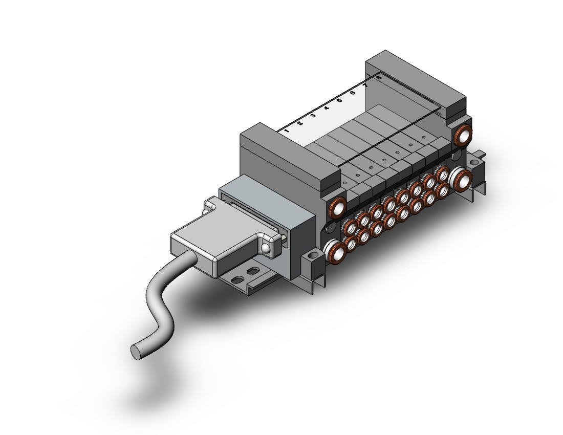 SMC VV5Q11-08N7FS1-DN mfld, plug-in, vq1000, VV5Q* MANIFOLD VQ 4/5 PORT