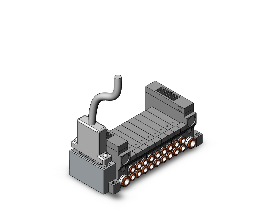 SMC VV5Q11-09C6FU1-S mfld, plug-in, vq1000, VV5Q* MANIFOLD VQ 4/5 PORT