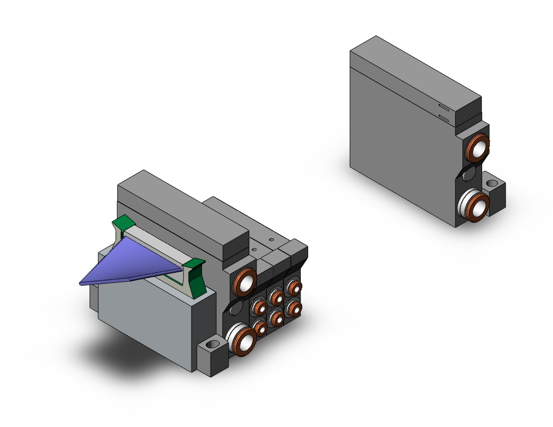 SMC VV5Q11-12C3PU1 mfld, plug-in, vq1000, VV5Q* MANIFOLD VQ 4/5 PORT