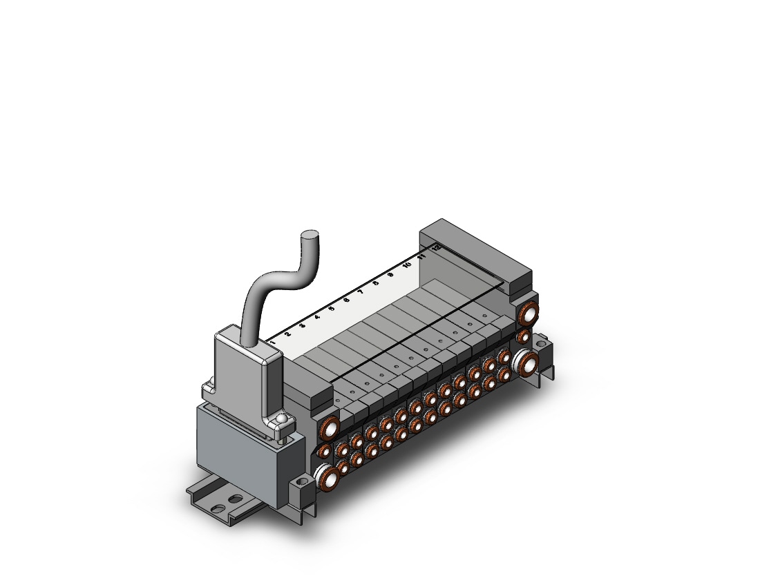 SMC VV5Q11-12C4FU3-DNR mfld, plug-in, vq1000, VV5Q* MANIFOLD VQ 4/5 PORT