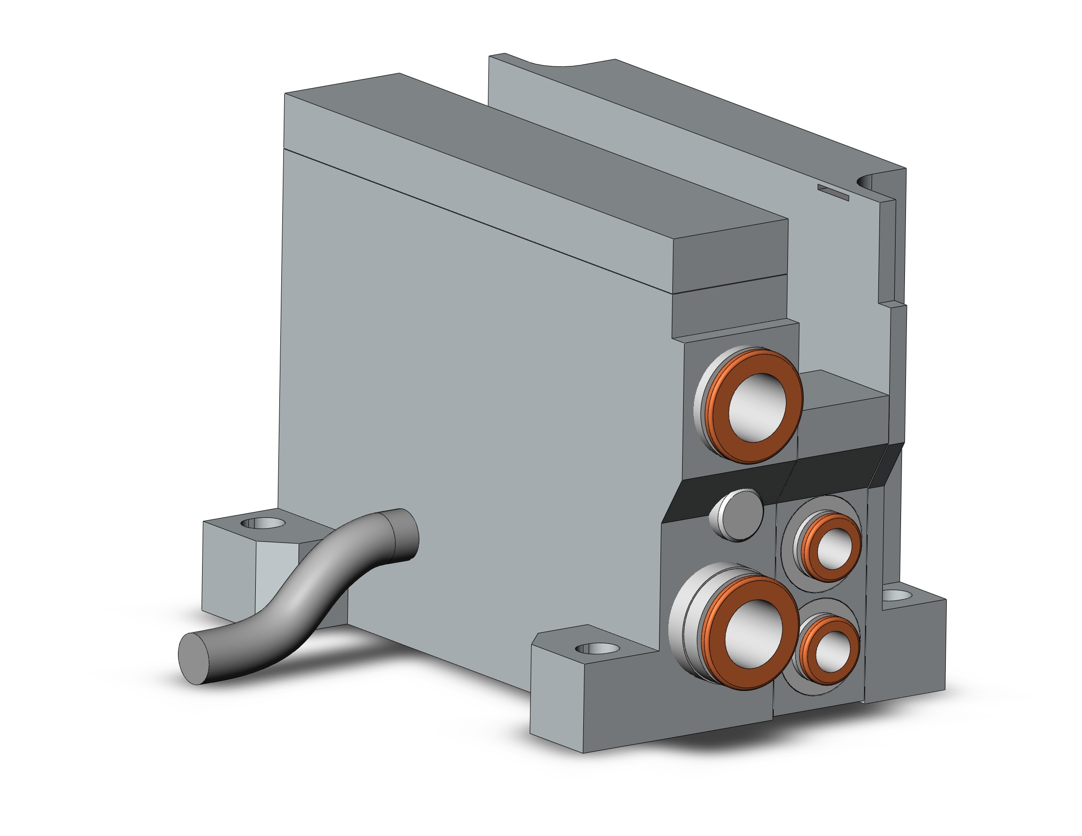 SMC VV5Q21-01C6L1 mfld, plug-in, vq2000, VV5Q* MANIFOLD VQ 4/5 PORT